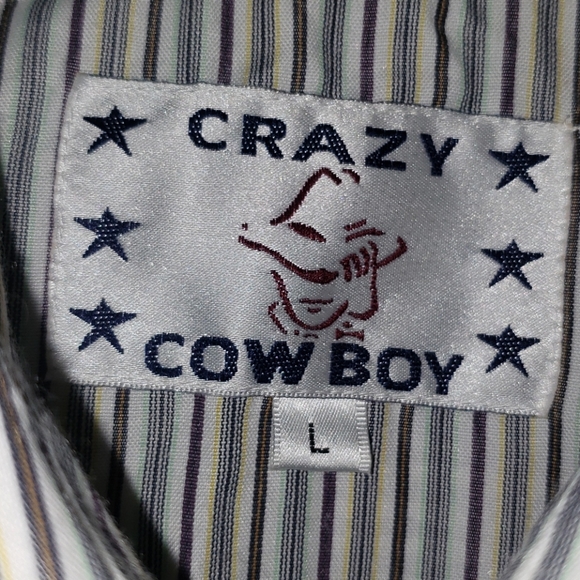 Crazy Cowboy Western Long Sleeve Shirt Rodeo Time - Picture 2 of 7